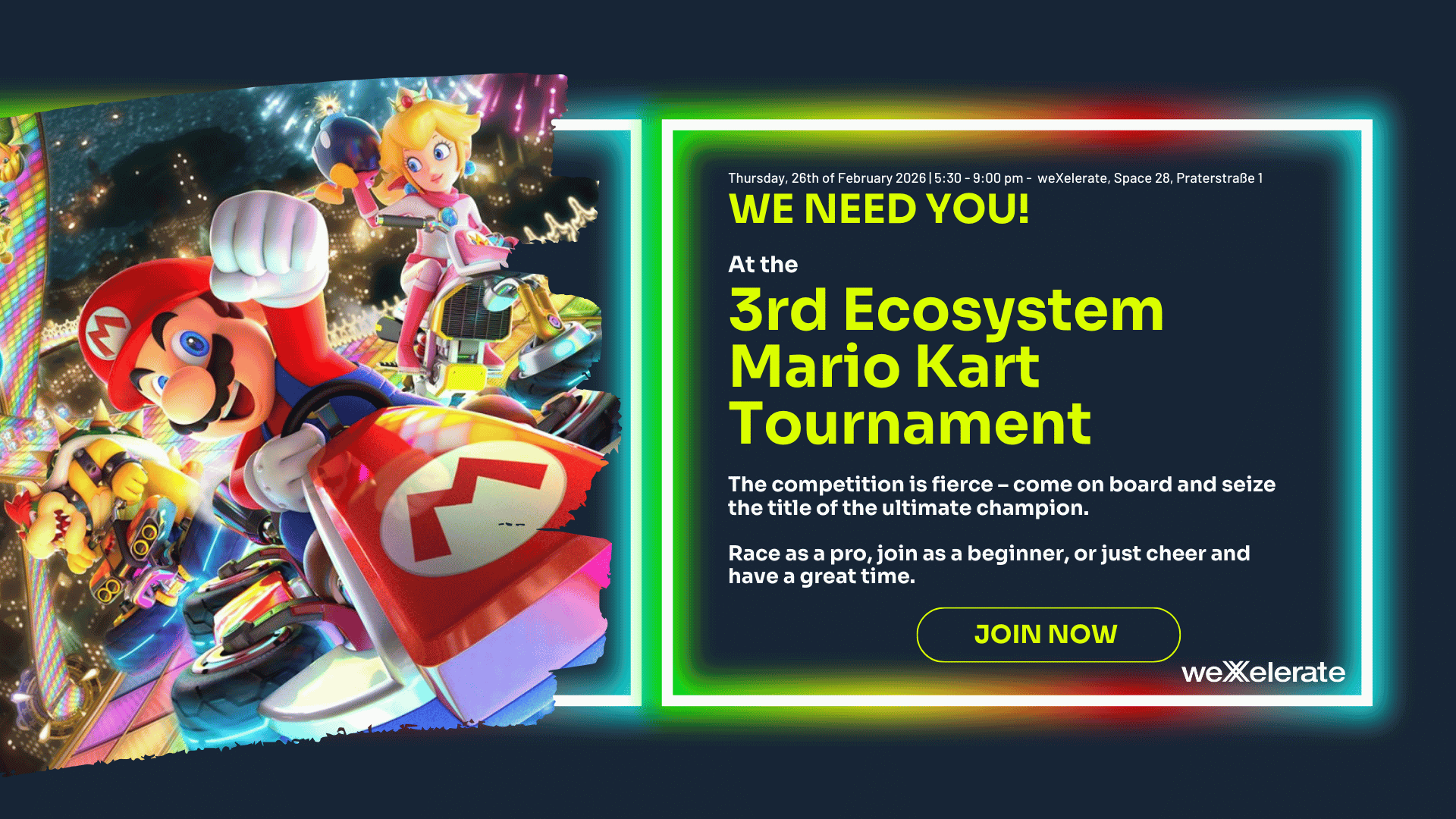 weXelerate Ecosystem Mario Kart Turnier