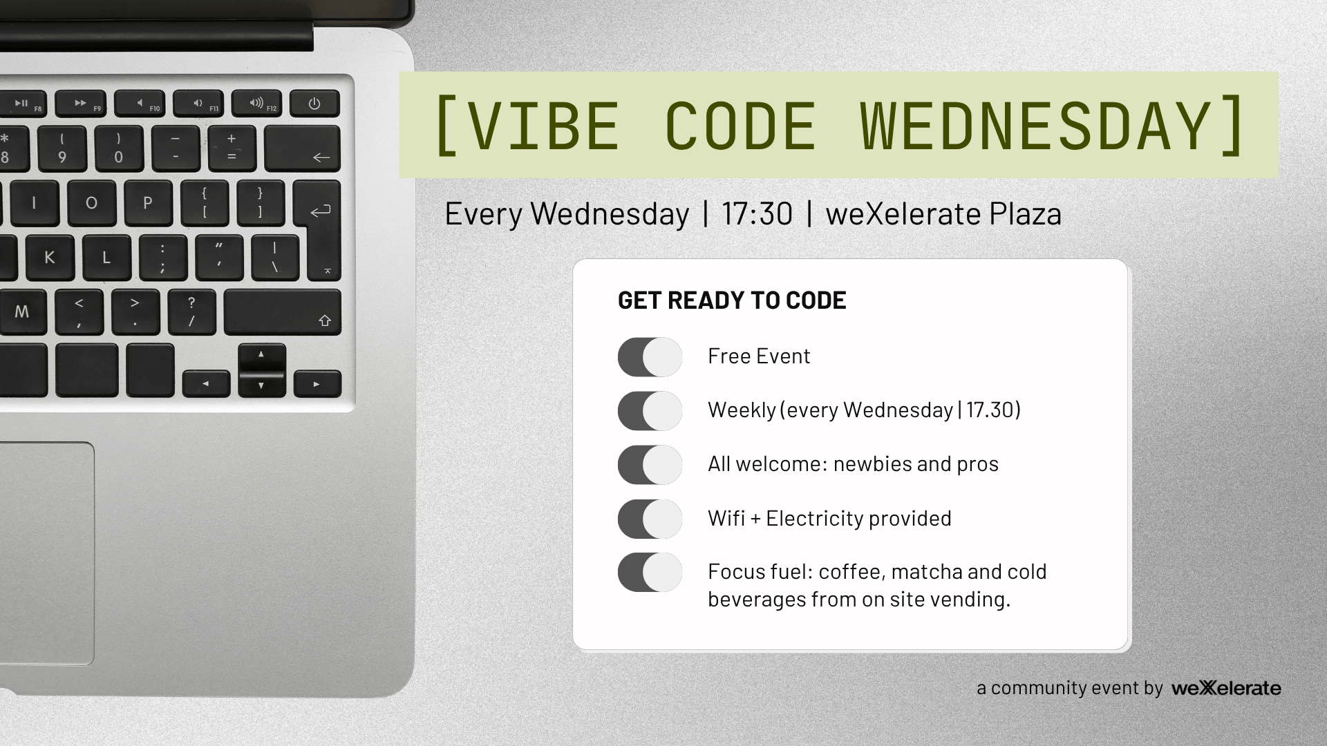 vibe code wednesday. what to expect. get ready to code
